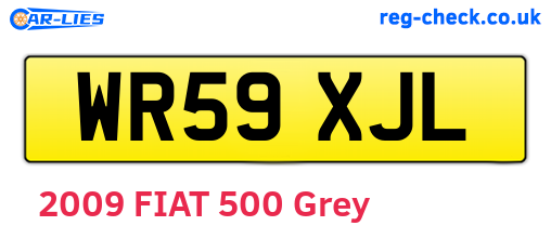 WR59XJL are the vehicle registration plates.