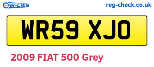 WR59XJO are the vehicle registration plates.