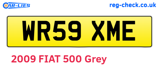 WR59XME are the vehicle registration plates.