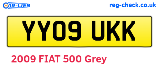 YY09UKK are the vehicle registration plates.