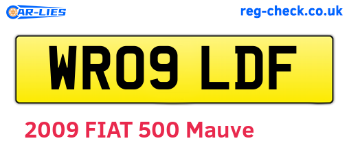 WR09LDF are the vehicle registration plates.