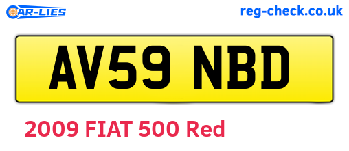 AV59NBD are the vehicle registration plates.
