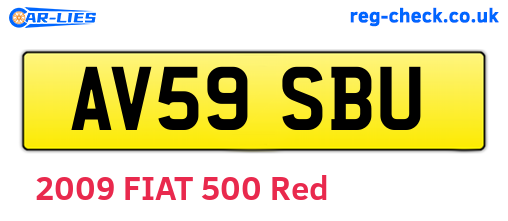 AV59SBU are the vehicle registration plates.