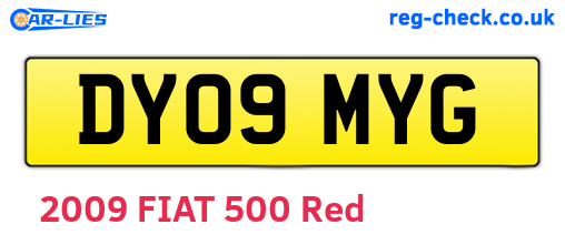 DY09MYG are the vehicle registration plates.