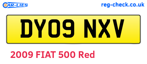 DY09NXV are the vehicle registration plates.
