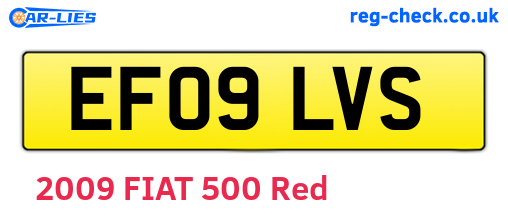 EF09LVS are the vehicle registration plates.