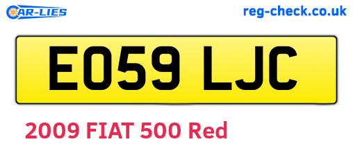 EO59LJC are the vehicle registration plates.