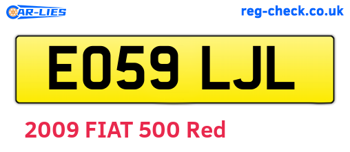 EO59LJL are the vehicle registration plates.