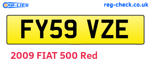 FY59VZE are the vehicle registration plates.