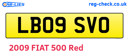 LB09SVO are the vehicle registration plates.