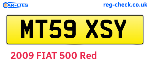 MT59XSY are the vehicle registration plates.