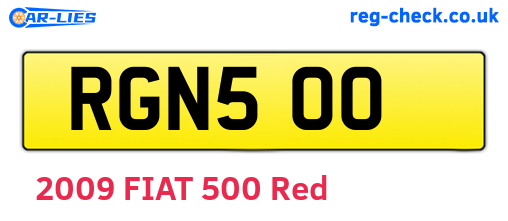 RGN500 are the vehicle registration plates.