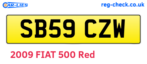 SB59CZW are the vehicle registration plates.