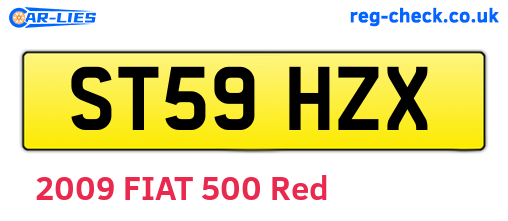 ST59HZX are the vehicle registration plates.