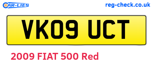 VK09UCT are the vehicle registration plates.