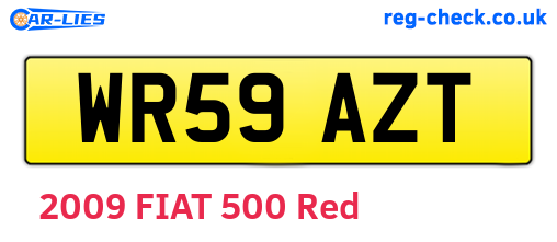 WR59AZT are the vehicle registration plates.