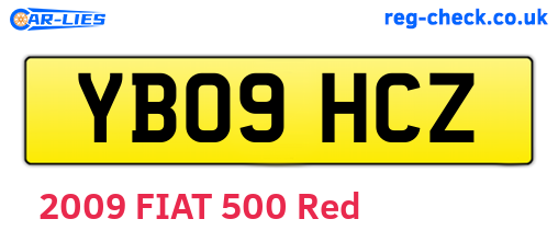 YB09HCZ are the vehicle registration plates.