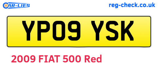 YP09YSK are the vehicle registration plates.