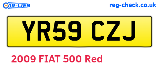 YR59CZJ are the vehicle registration plates.