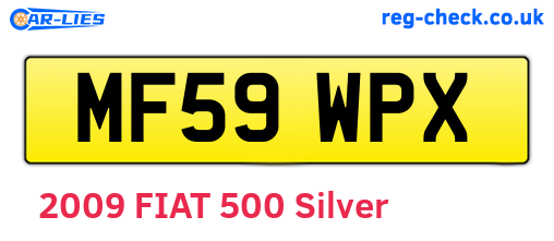 MF59WPX are the vehicle registration plates.