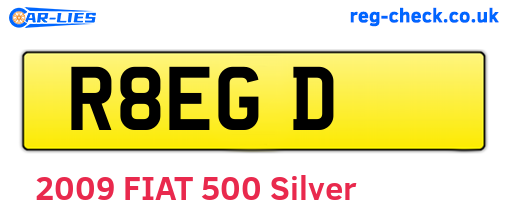 R8EGD are the vehicle registration plates.
