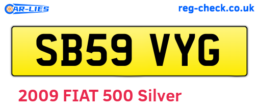 SB59VYG are the vehicle registration plates.