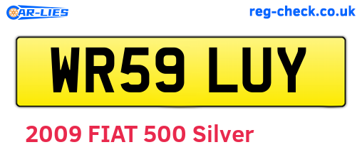 WR59LUY are the vehicle registration plates.