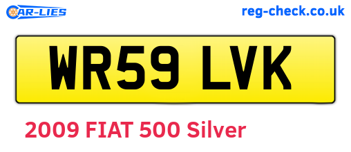 WR59LVK are the vehicle registration plates.