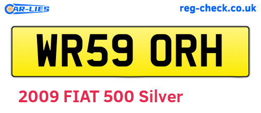 WR59ORH are the vehicle registration plates.
