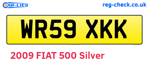 WR59XKK are the vehicle registration plates.