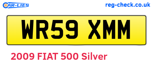 WR59XMM are the vehicle registration plates.
