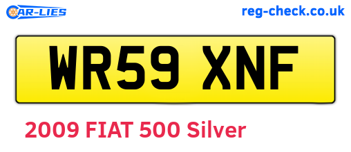 WR59XNF are the vehicle registration plates.