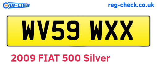 WV59WXX are the vehicle registration plates.