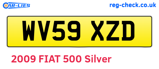 WV59XZD are the vehicle registration plates.