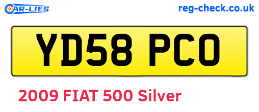 YD58PCO are the vehicle registration plates.