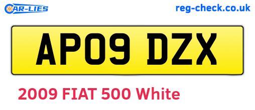 AP09DZX are the vehicle registration plates.