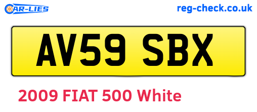 AV59SBX are the vehicle registration plates.