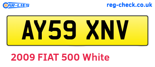AY59XNV are the vehicle registration plates.