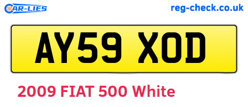 AY59XOD are the vehicle registration plates.
