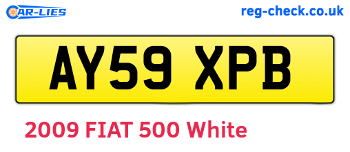 AY59XPB are the vehicle registration plates.