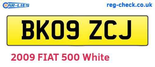 BK09ZCJ are the vehicle registration plates.
