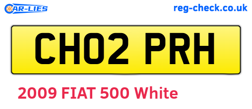 CH02PRH are the vehicle registration plates.