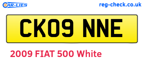 CK09NNE are the vehicle registration plates.