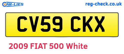 CV59CKX are the vehicle registration plates.