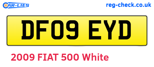 DF09EYD are the vehicle registration plates.