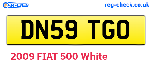 DN59TGO are the vehicle registration plates.