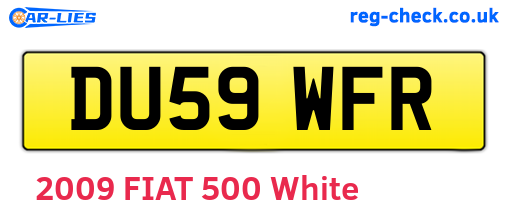 DU59WFR are the vehicle registration plates.
