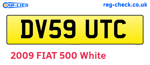 DV59UTC are the vehicle registration plates.