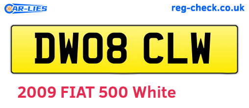 DW08CLW are the vehicle registration plates.
