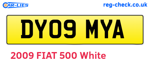 DY09MYA are the vehicle registration plates.